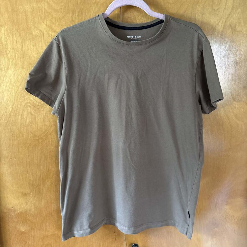 Kenneth Cole New York Women's XL Short Sleeve Tshirt Safari Tan Cotton Classic
